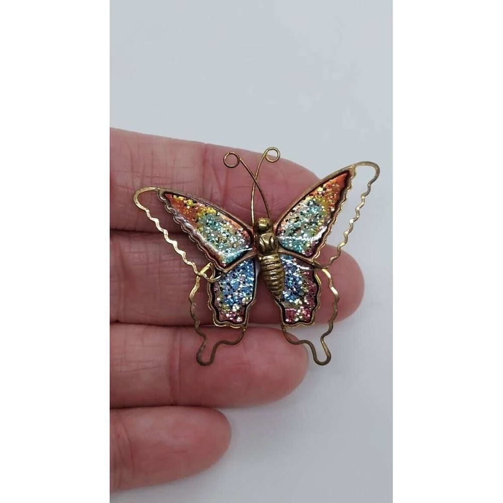 Vintage Tin‎ Butterfly Brooch